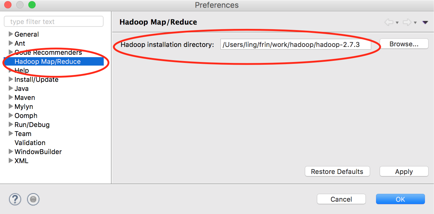 hadoop installation directory